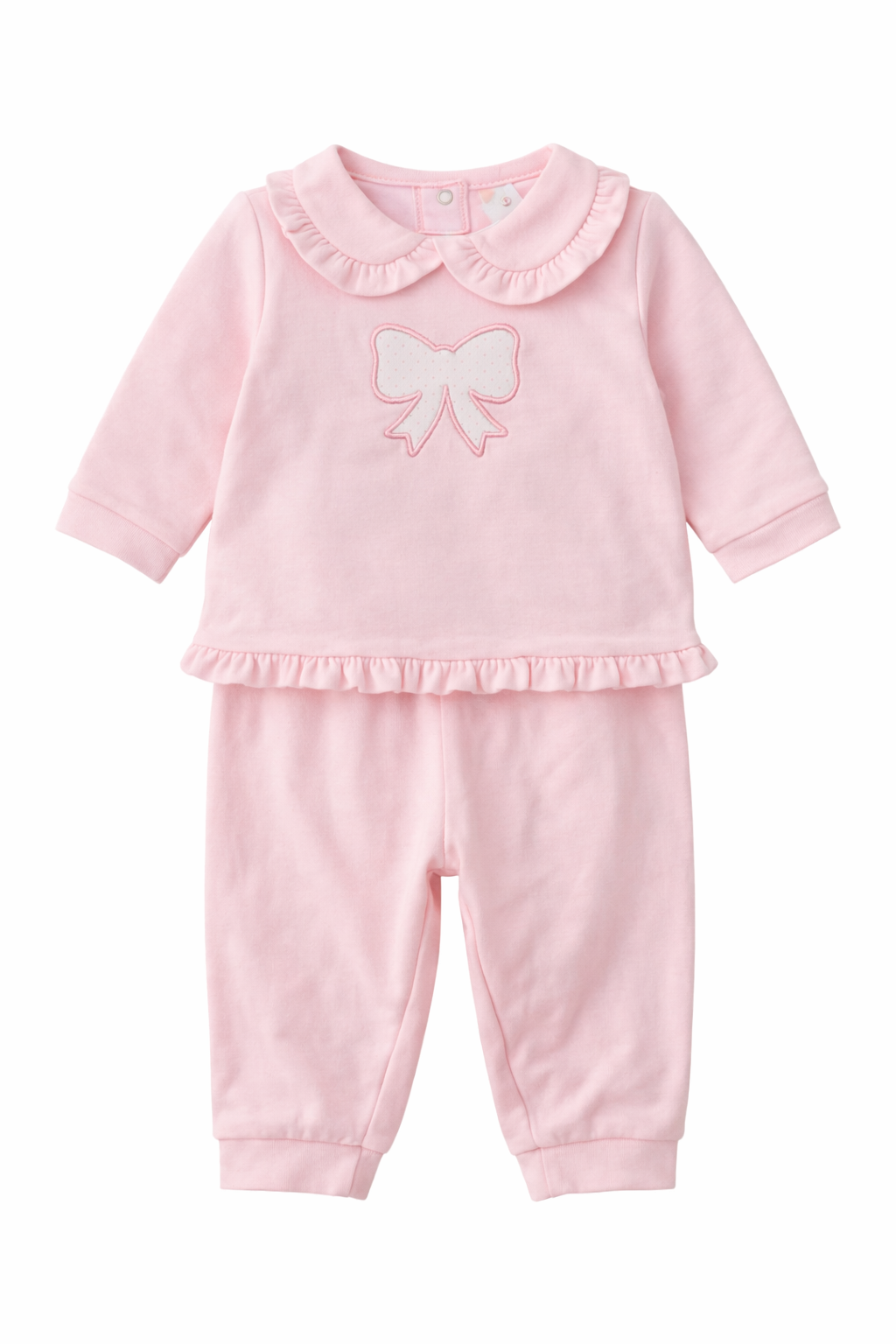 Macy Girls Frilly Collar Pink Bow Tracksuit
