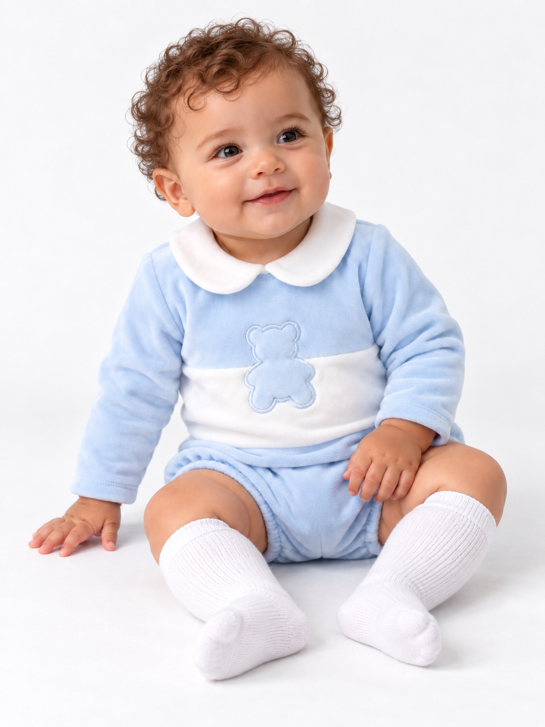 40458 Babidu Boys Blue Teddy Tracksuit Set