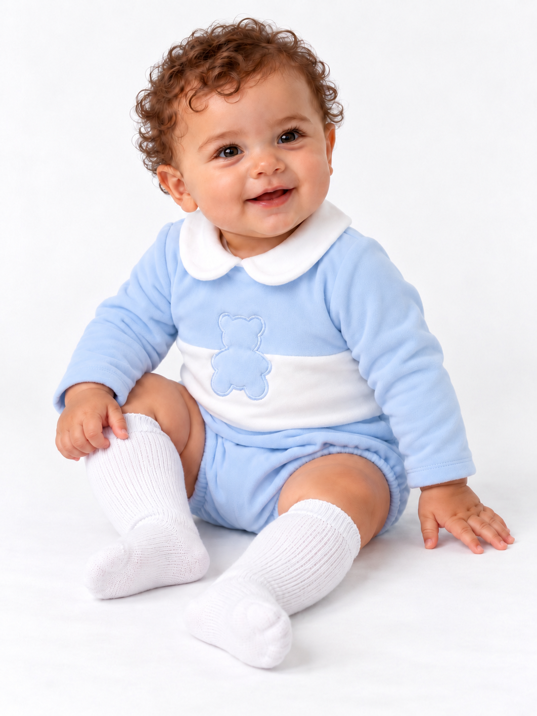 40458 Babidu Boys Blue Teddy Tracksuit Set
