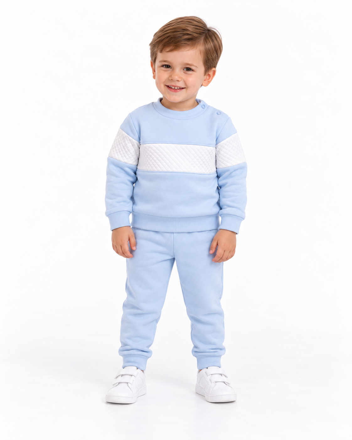 Baby Boys Blue Panel Tracksuit Set