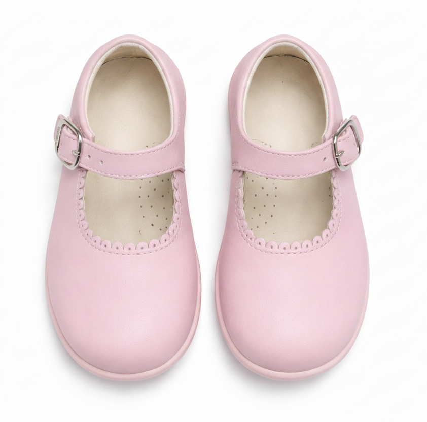 Y97401 Andanines Buckle Mary Jane Shoe Pink Leather