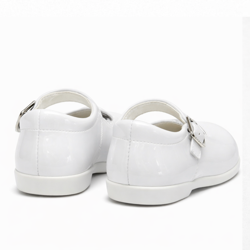 Y97401 Andanines Buckle Mary Jane Shoe White Patent