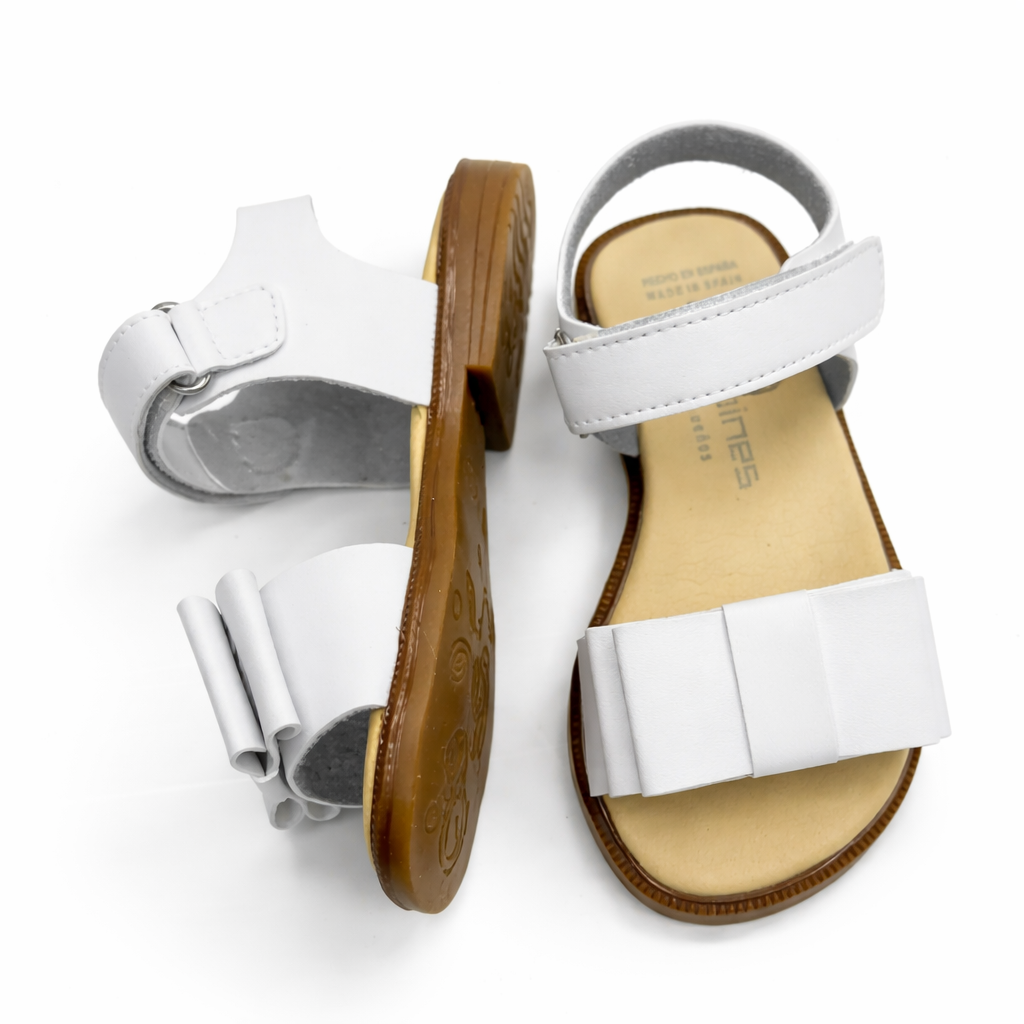 251515-3 Andanines Flat Bow Sandal White