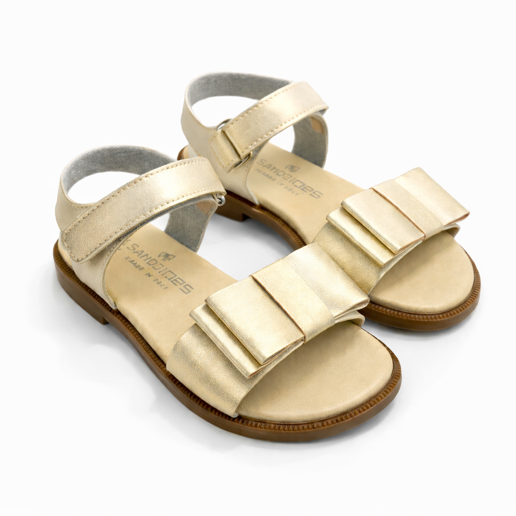 251515-3 Andanines Flat Bow Sandal Gold