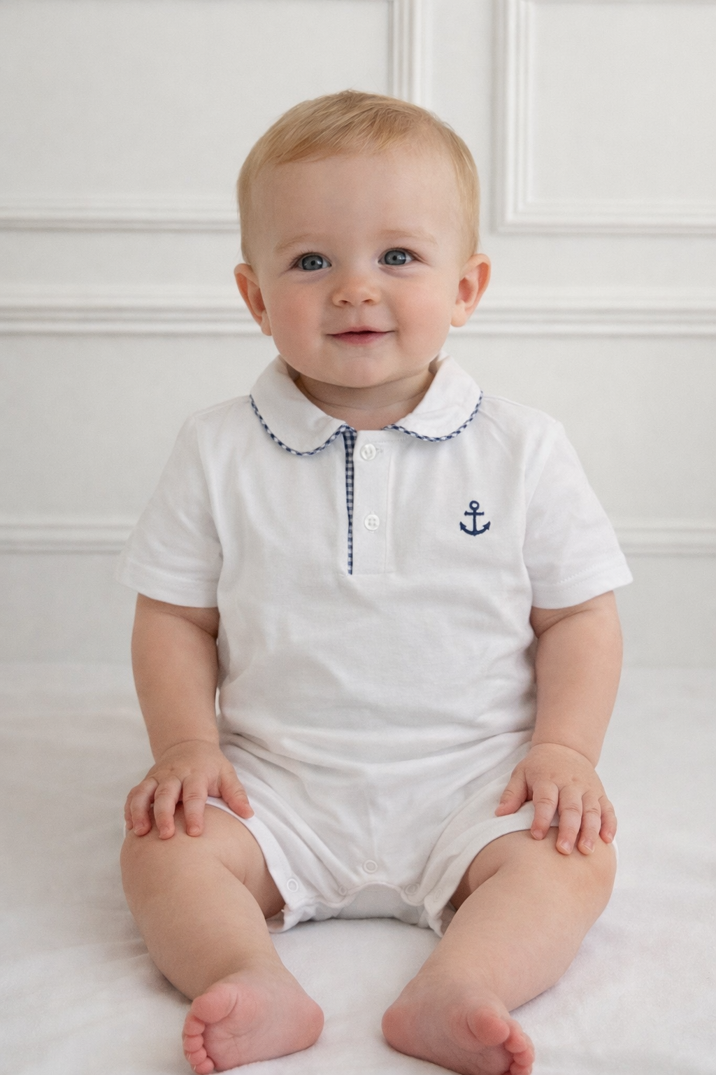 Cove Pex Baby Sailor Romper Navy