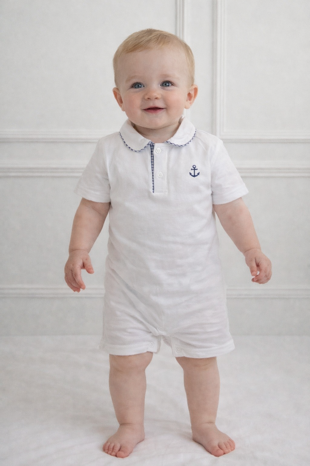Cove Pex Baby Sailor Romper Navy