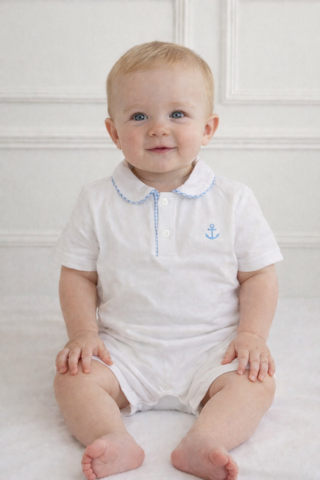 Cove Pex Baby Sailor Romper Blue