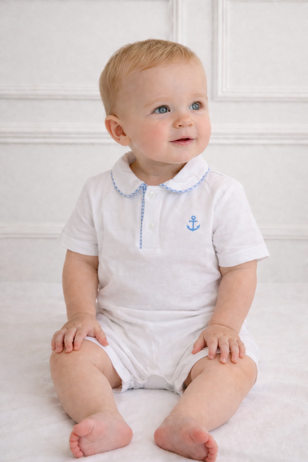 Cove Pex Baby Sailor Romper Blue