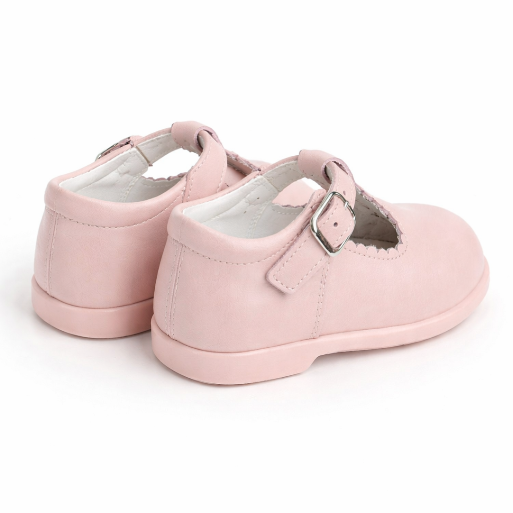 Y97411 Andanines Buckle T-bar Shoe Pink Leather