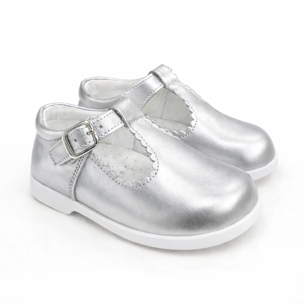 Y97411 Andanines Buckle T-Bar Shoe Silver