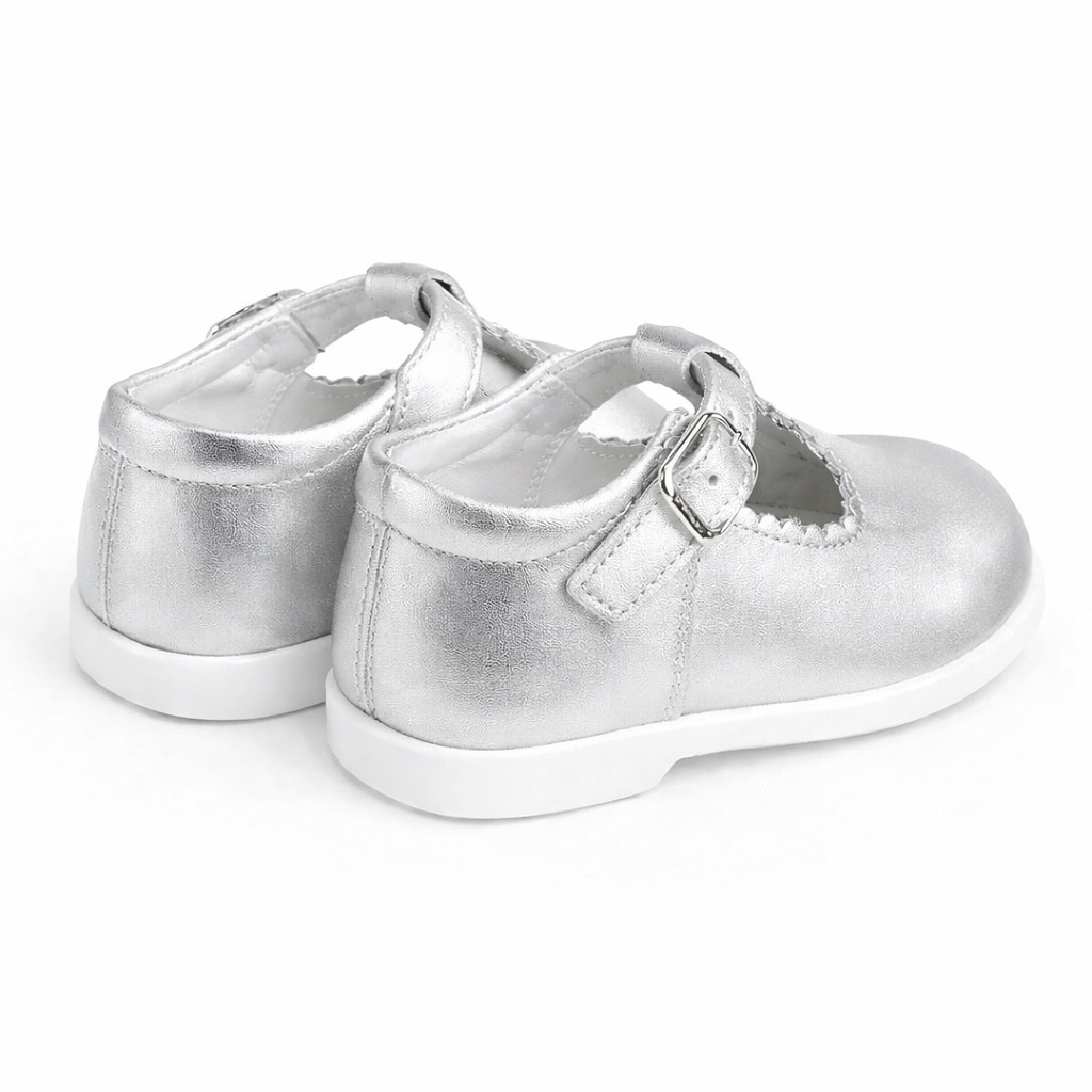 Y97411 Andanines Buckle T-Bar Shoe Silver