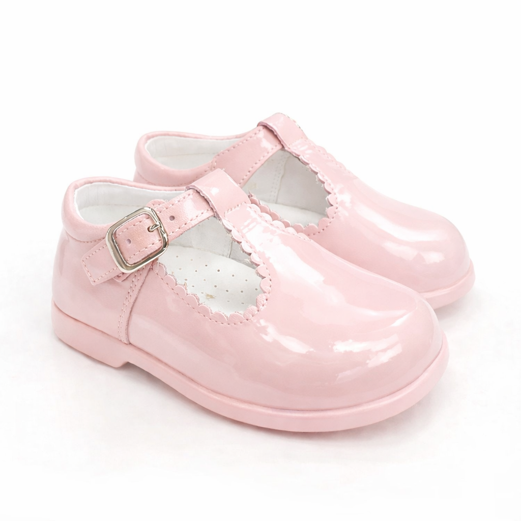 Y97411 Andanines Buckle T-Bar Shoe Pink Patent