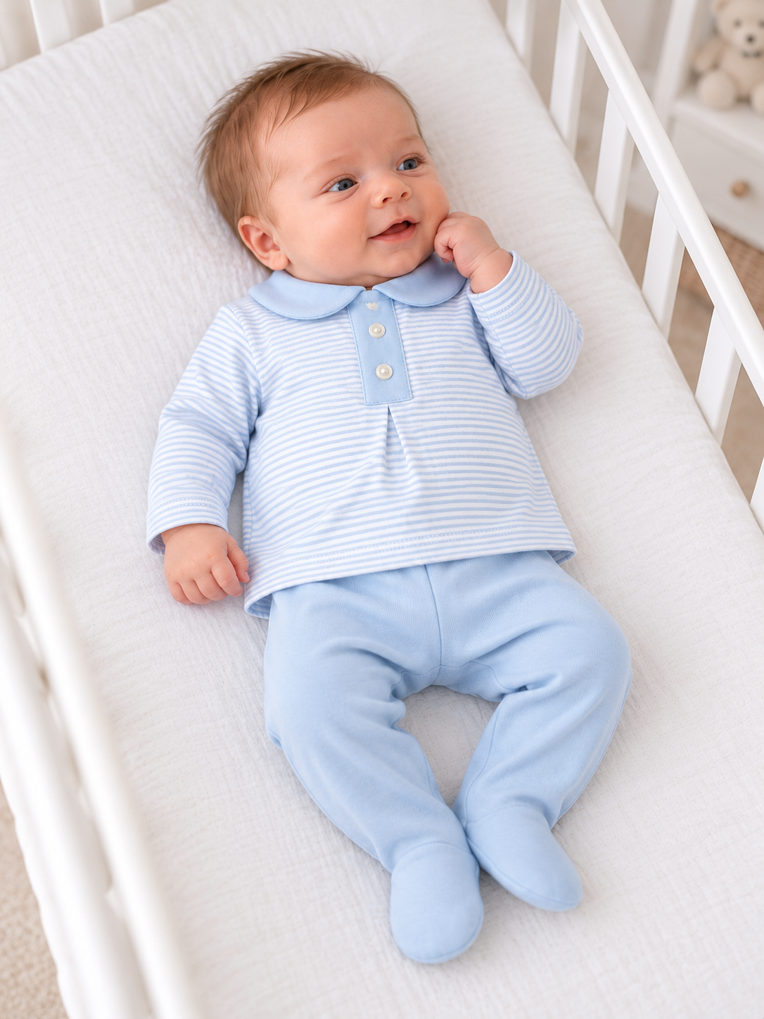 131 Blue Stripe Baby 2 Piece Set