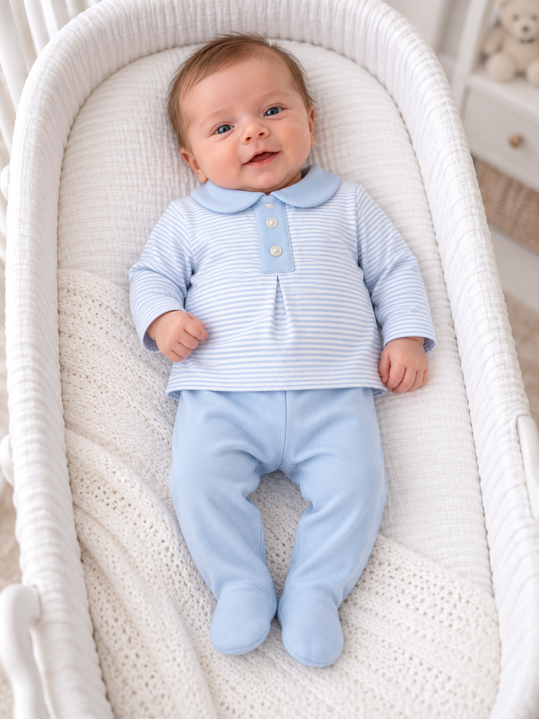 131 Blue Stripe Baby 2 Piece Set