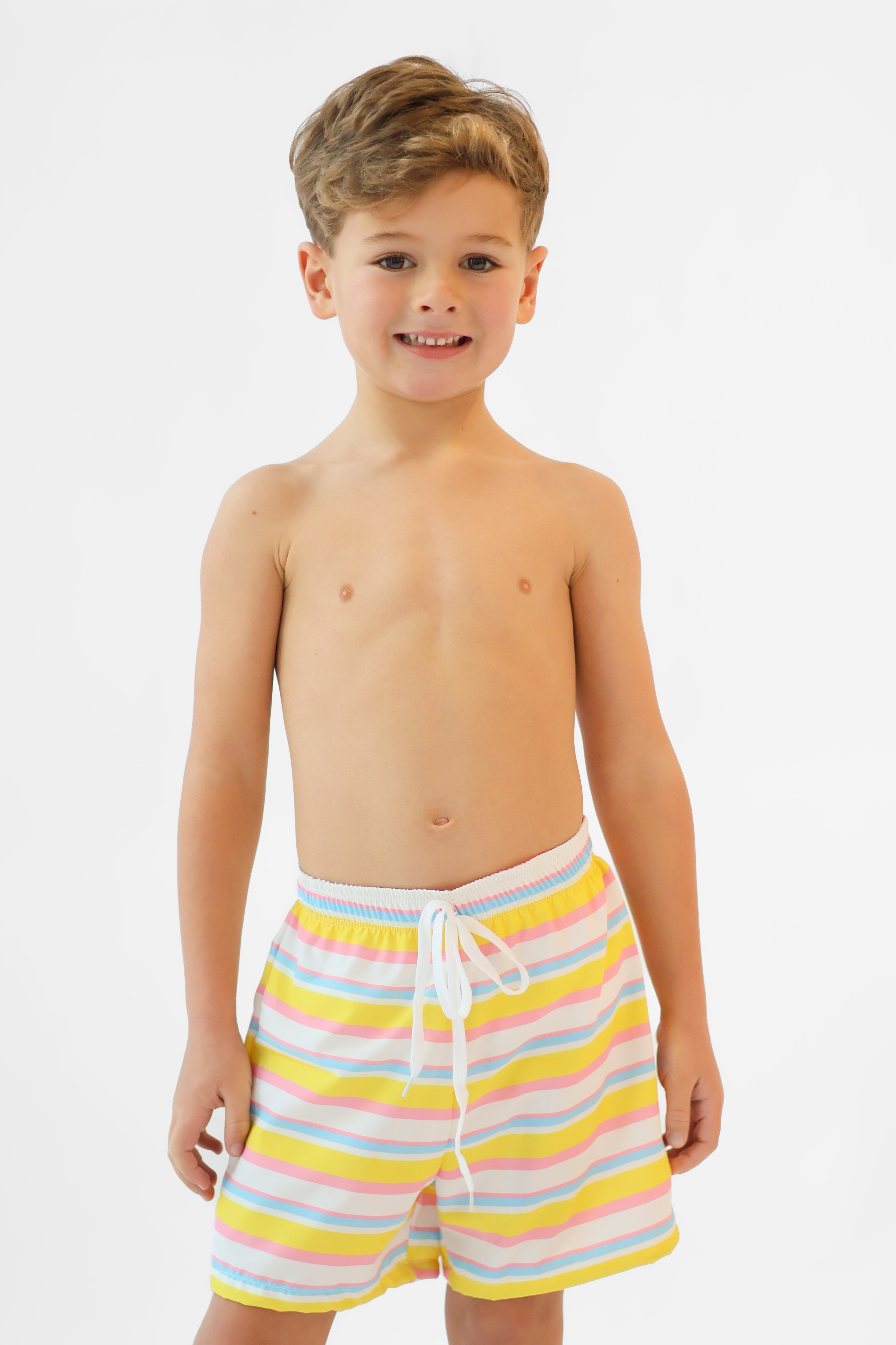 Pasco Boys Pastel Stripe Swimming Trunks