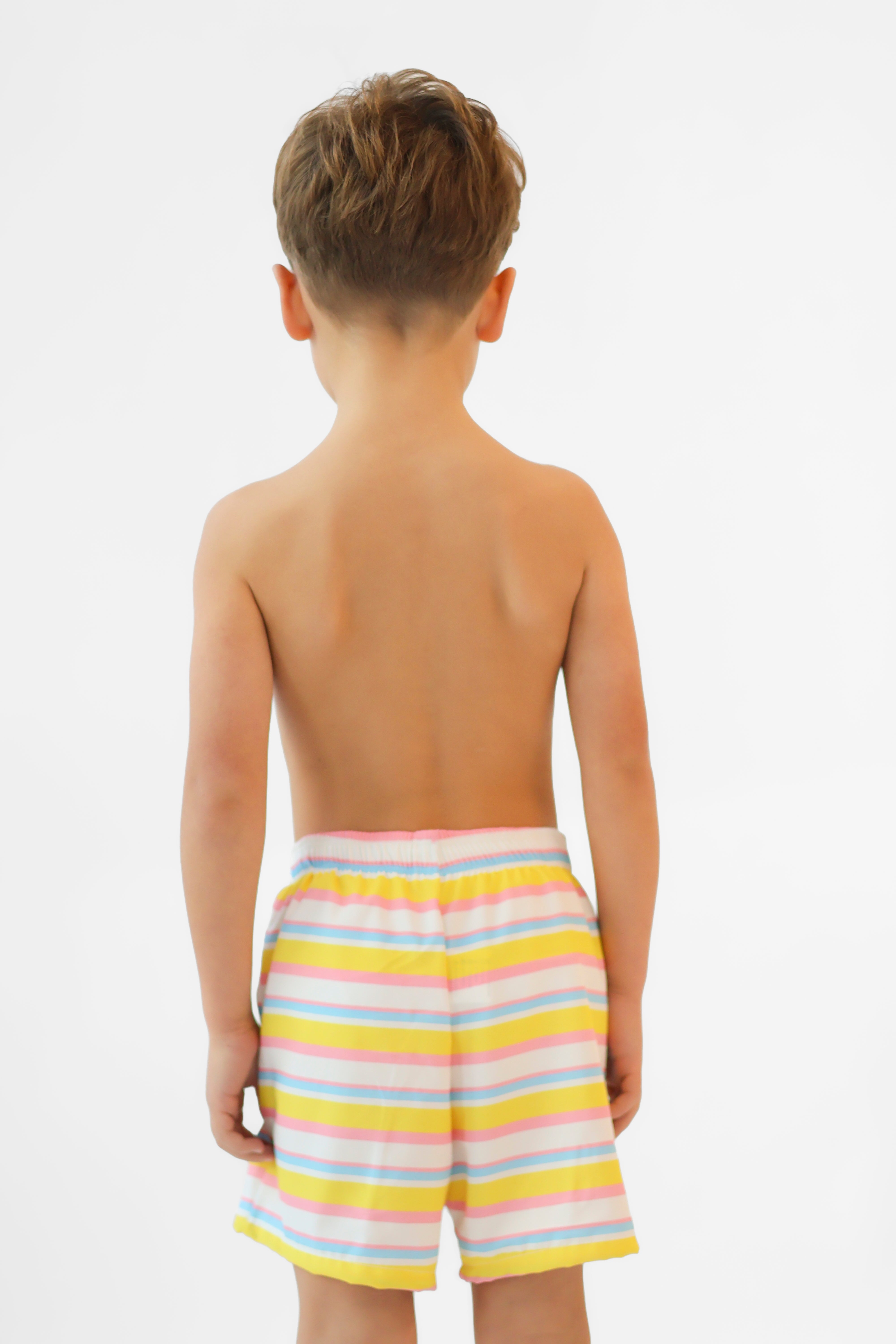 Pasco Boys Pastel Stripe Swimming Trunks