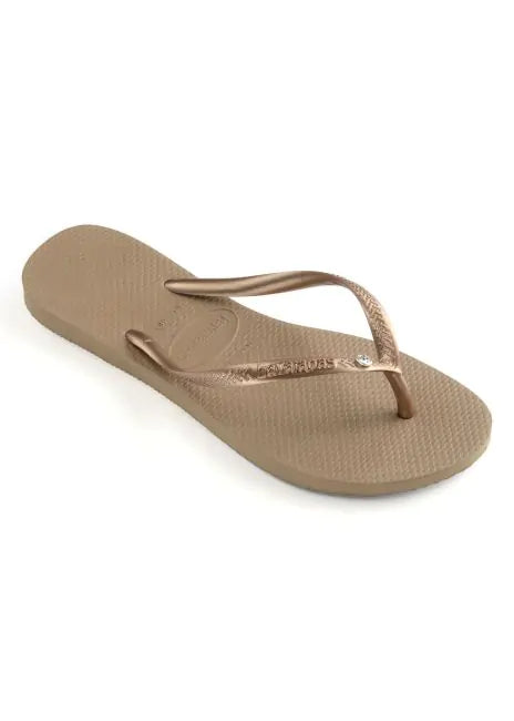Slim Crystal Havaianas Rose Gold