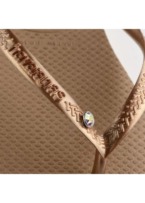 Slim Crystal Havaianas Rose Gold