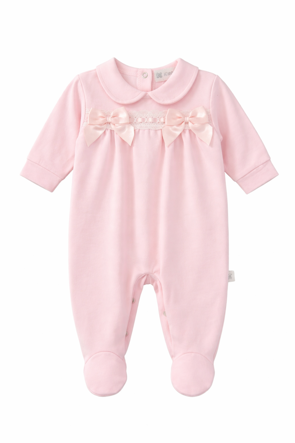 906 Pink Ribbon Bow Babygrow