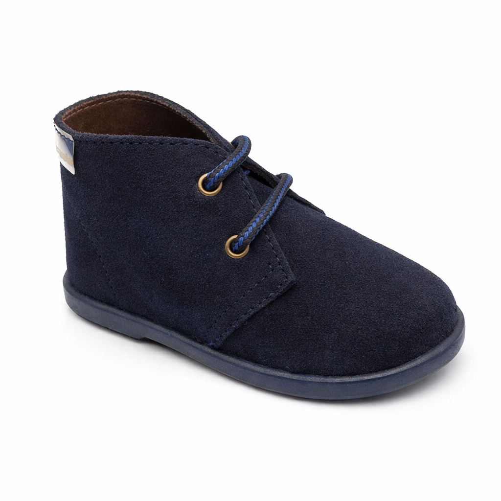 40201 Boys Desert Boots Navy Suede