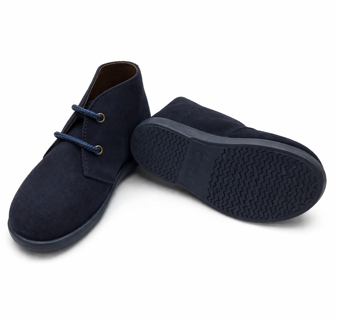 40201 Boys Desert Boots Navy Suede