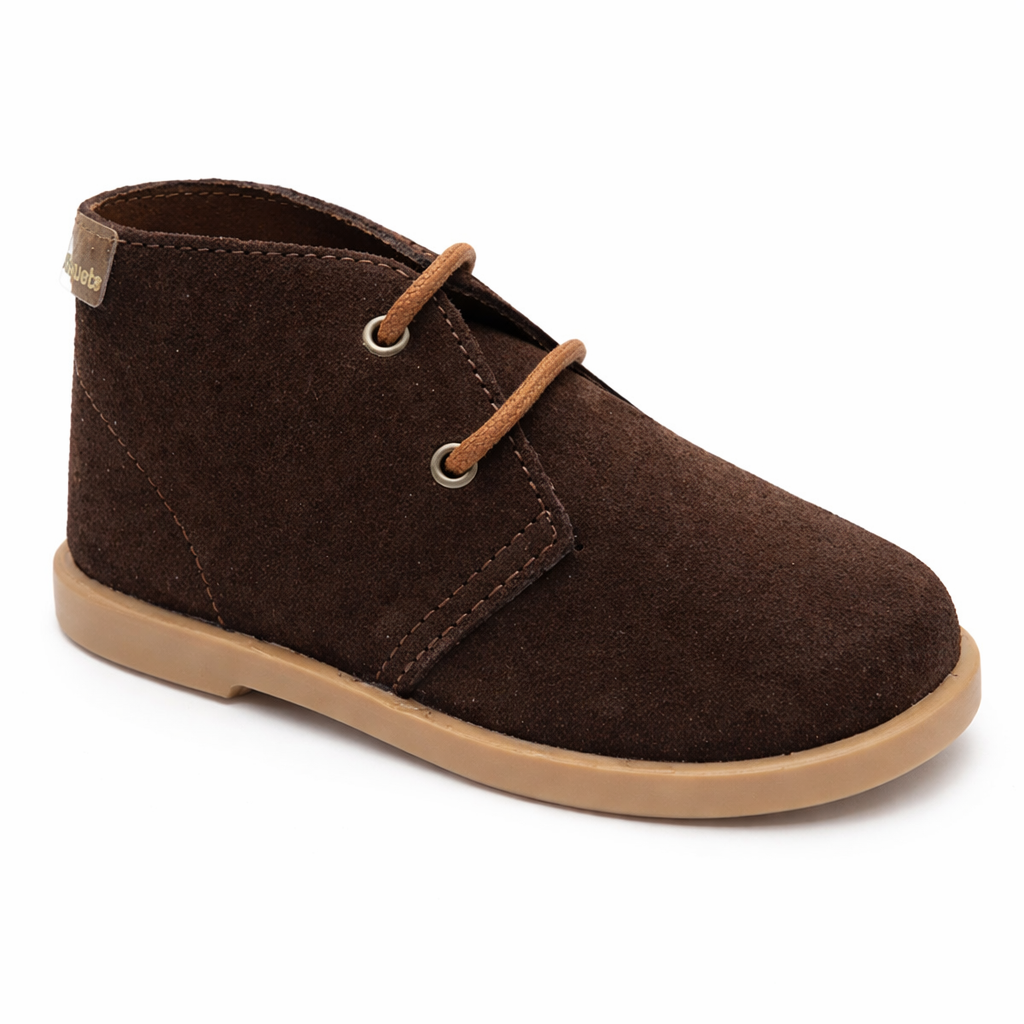 40201 Boys Desert Boots Brown Suede
