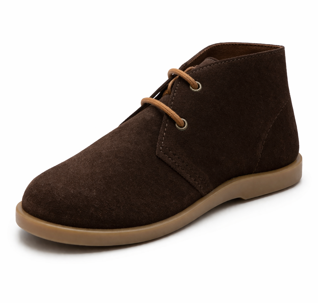 40201 Boys Desert Boots Brown Suede