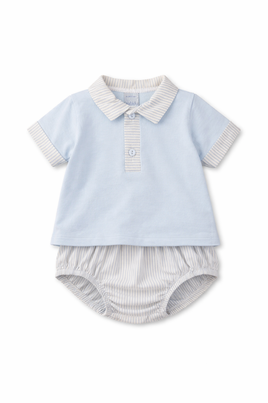 42451 Babidu Baby Boys Blue Stripe Jam Pants T-Shirt Set