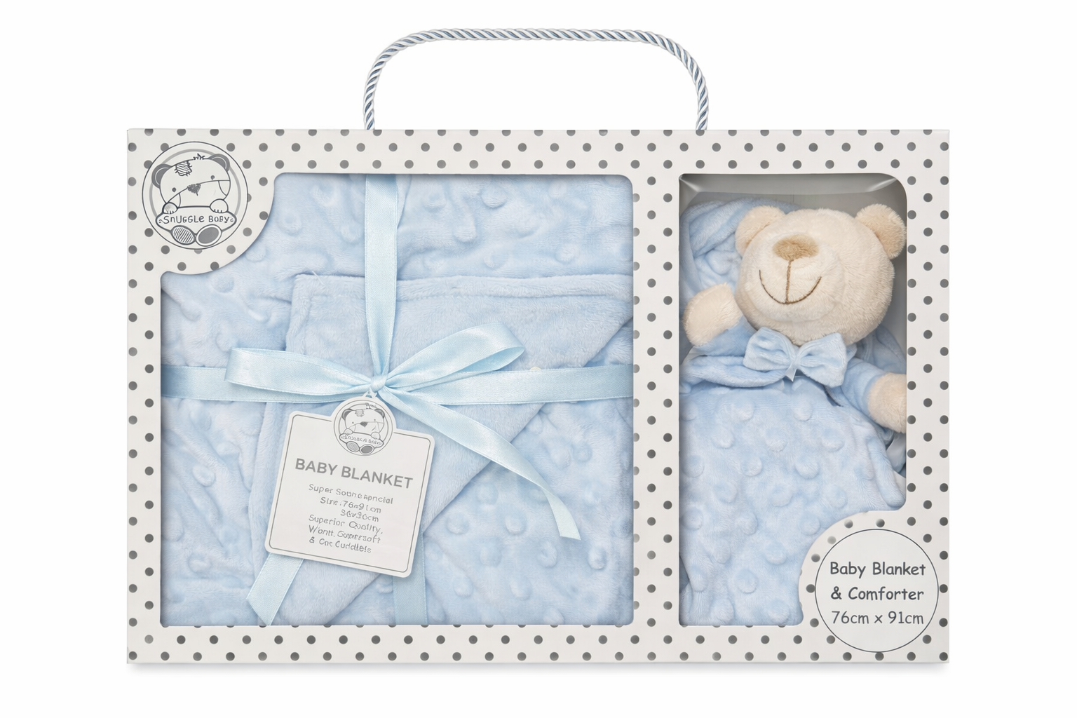 Baby Blanket & Comforter Gift Set Blue