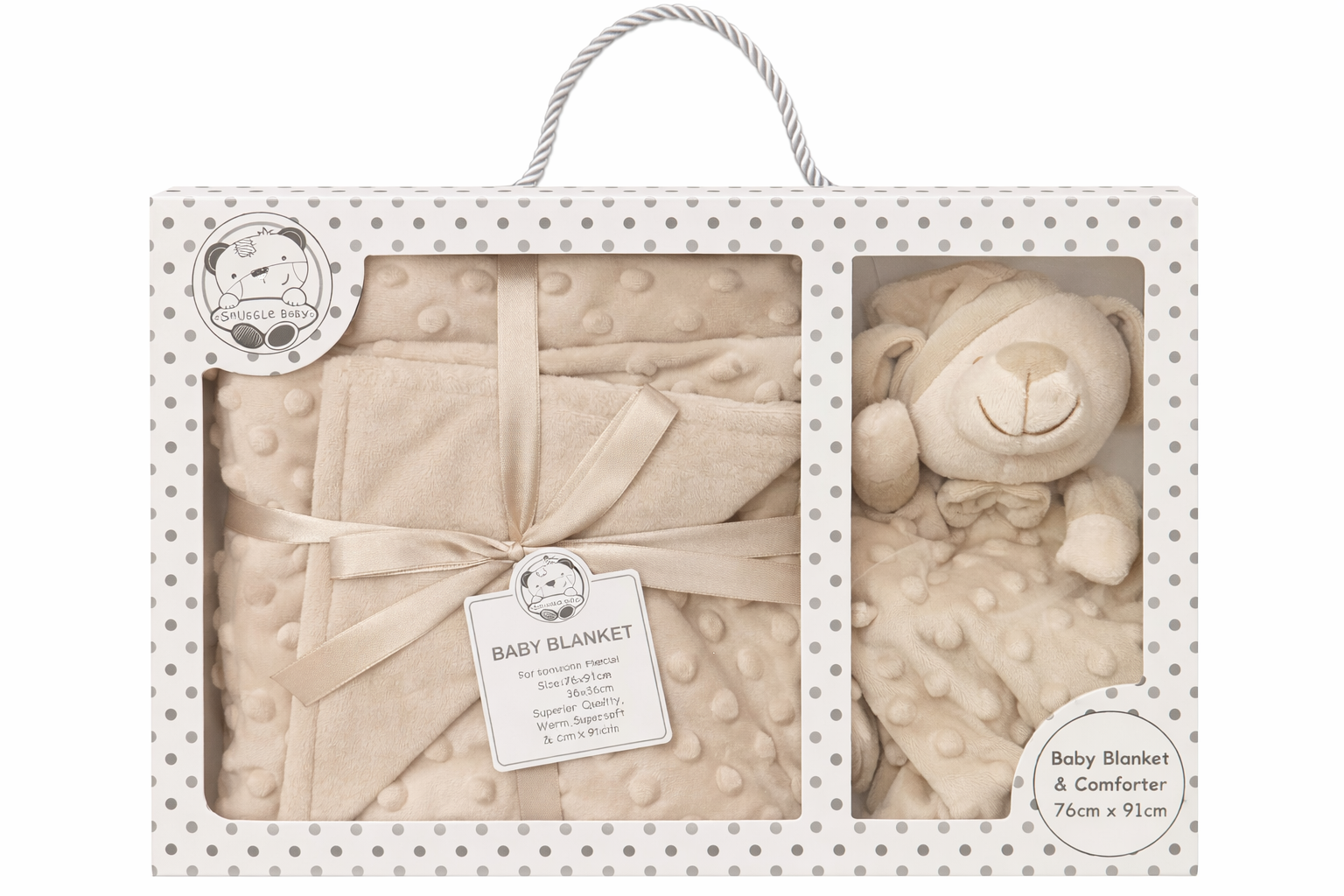 Baby Blanket & Comforter Gift Set Camel