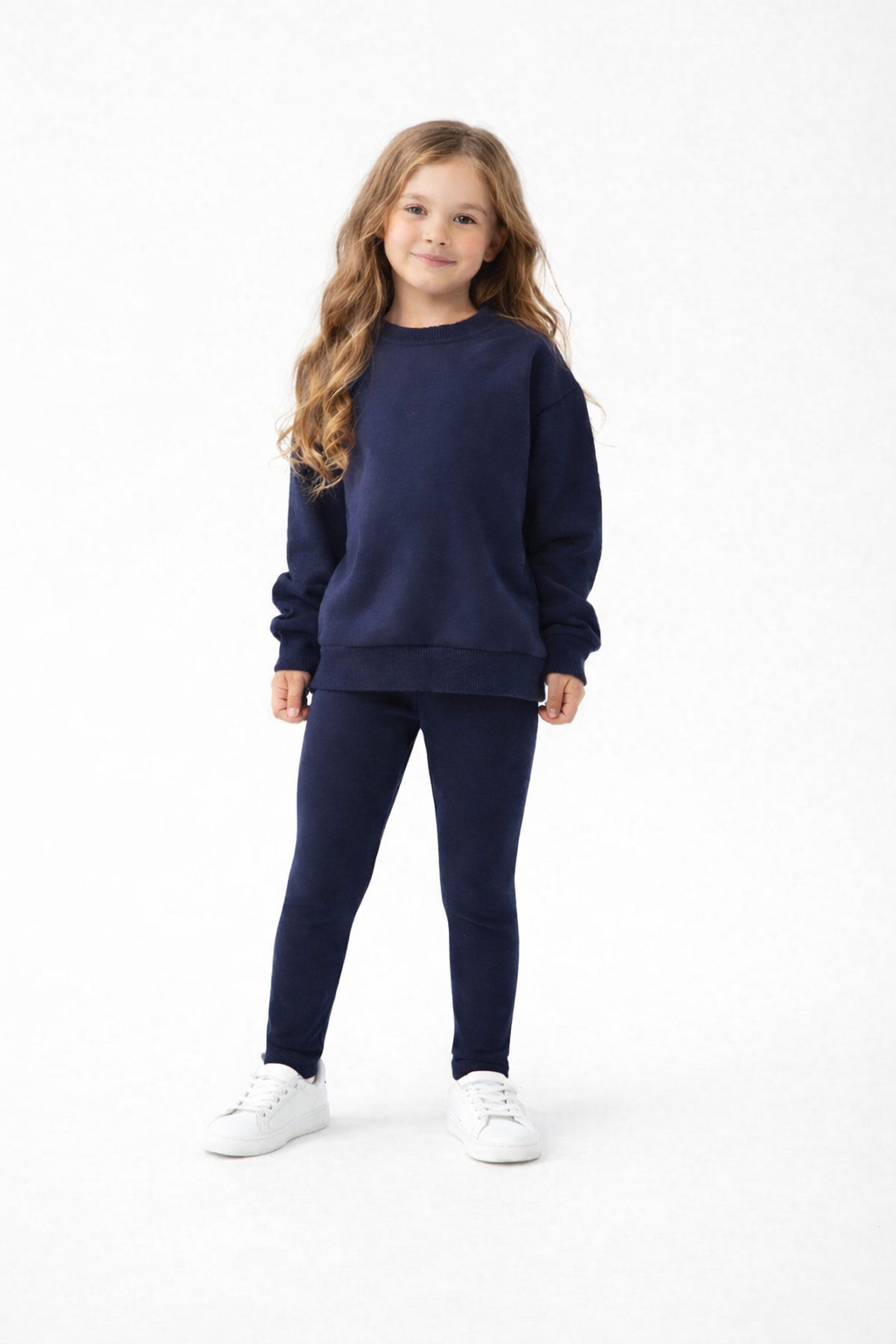 Saint Plain Unisex Legging Tracksuit Set Navy