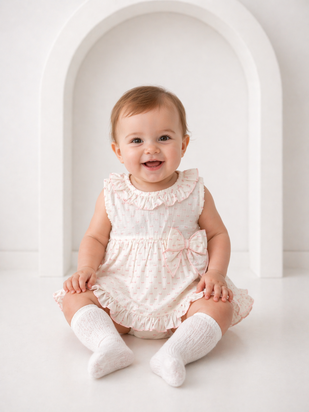 22108 Baby Girls Cotton Top and Jam Pants Pink
