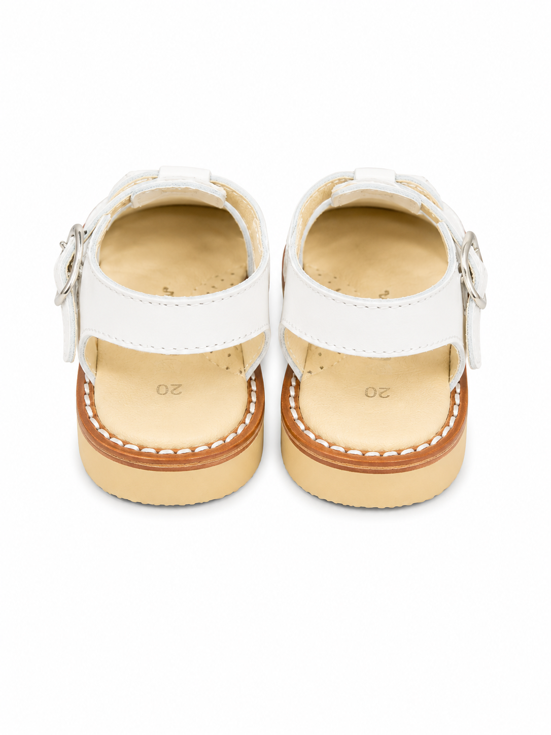 E505 Boys Closed In Spider Sandal White