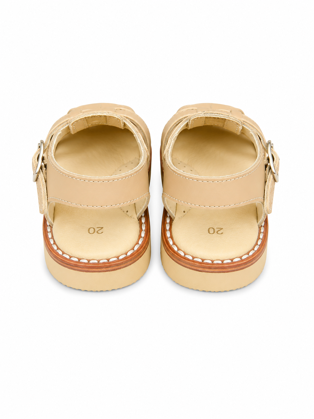 E505 Boys Closed In Spider Sandal Beige