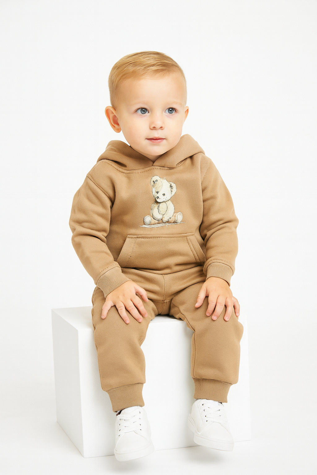 Arlo Bear Hooded Tracksuit Camel