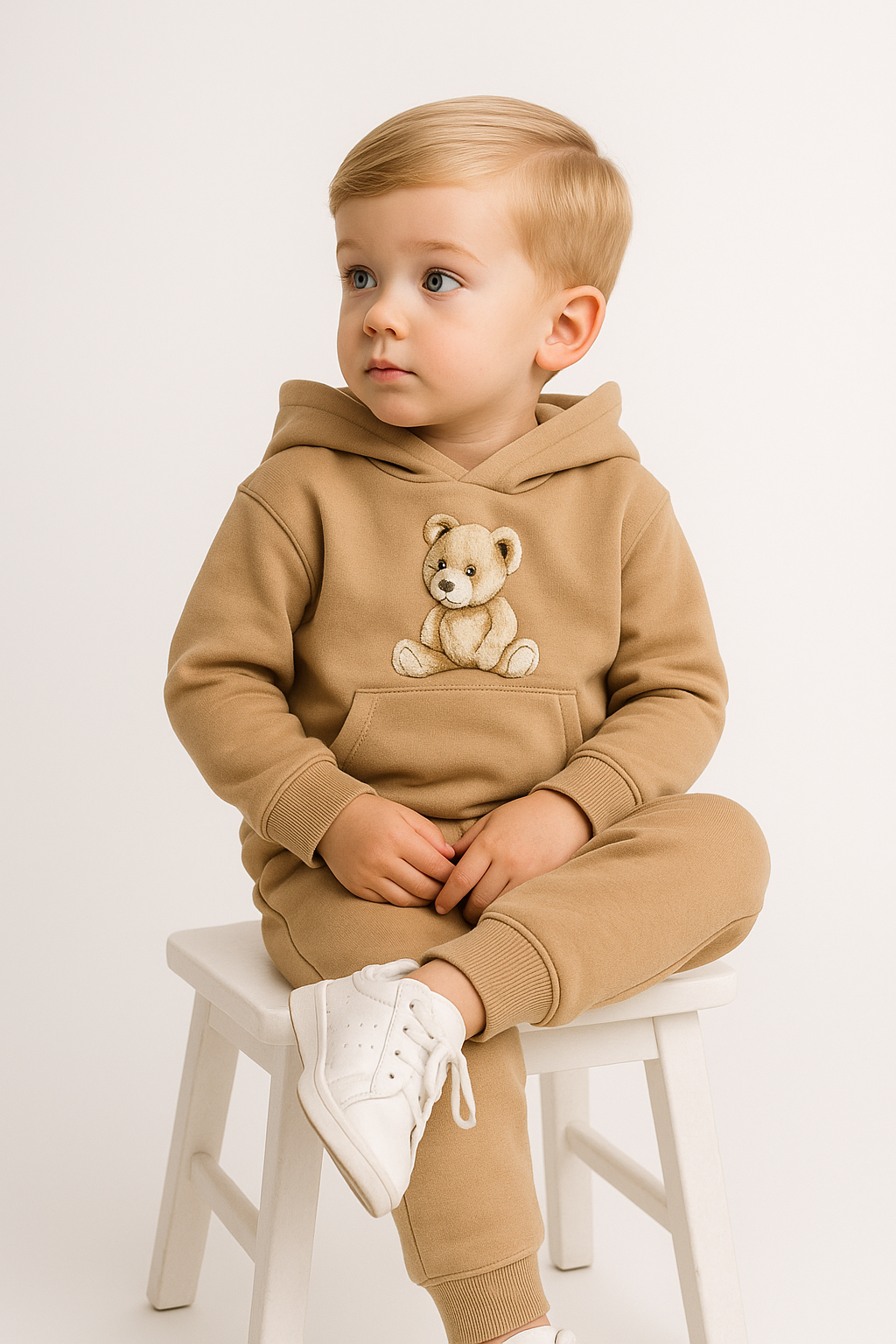 Arlo Bear Hooded Tracksuit Camel