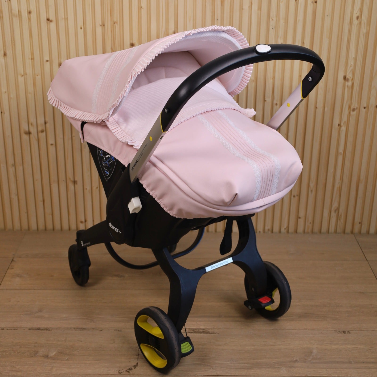 025227 Leatherette Pink Lace Pattern Doona Car Seat Cover