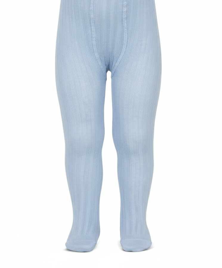 2.016/1 Condor Baby Blue Ribbed Tights
