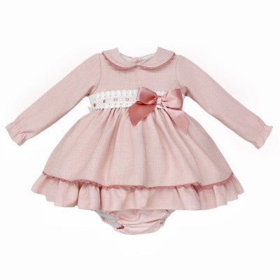 MYD25260 Baby Girls Weeme Dress & Bloomers Dusk Pink