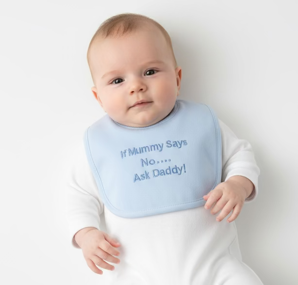 Baby Boys Bibs “If Mummy Says No…” Pack Of 2