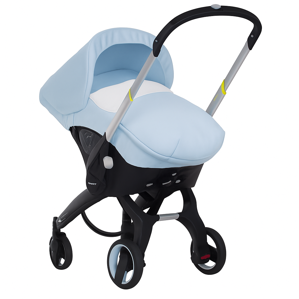 068227 Nubeluna Doona Car Seat Cover Blue Leather