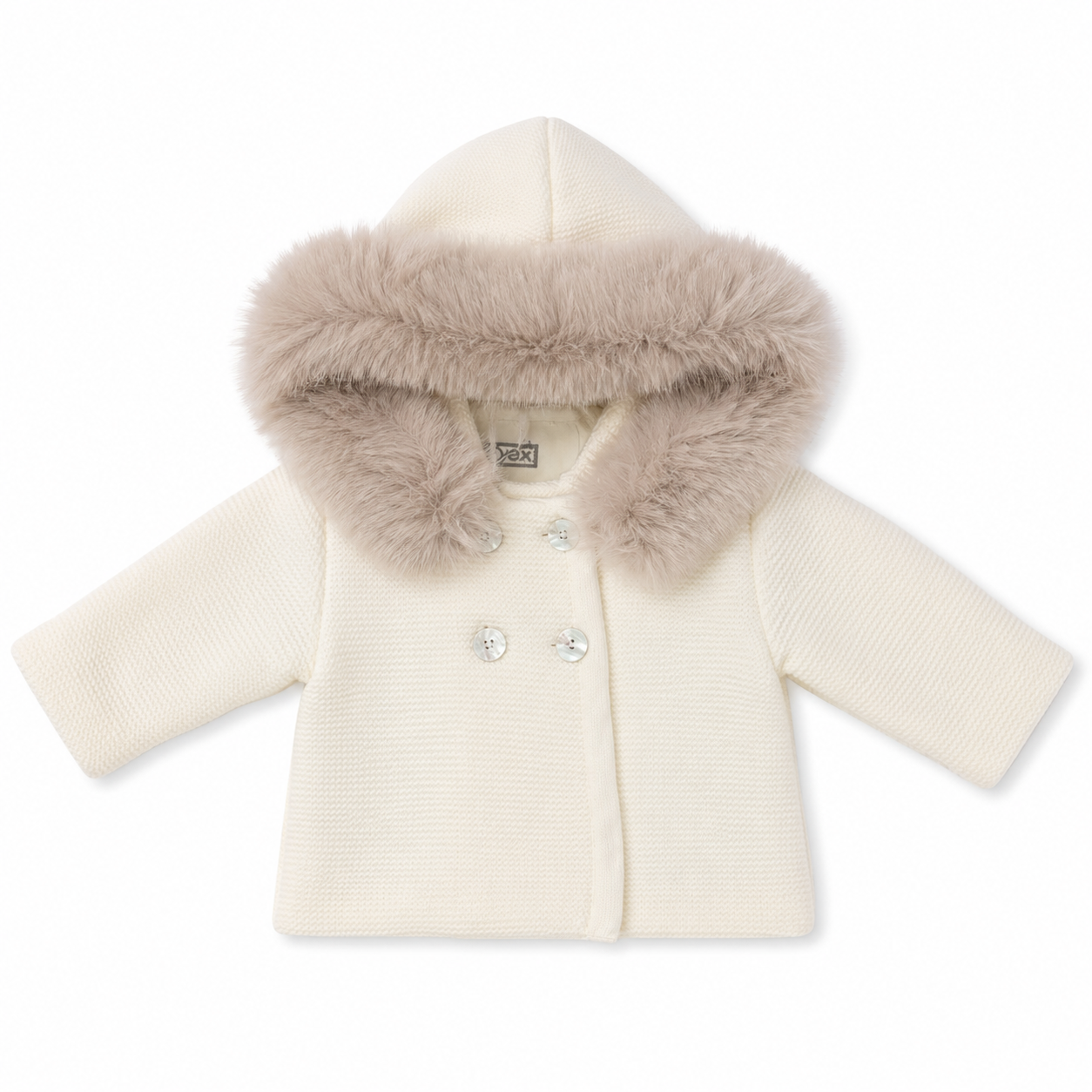 Luxury Pex Baby Boys Knitted Jacket Cream