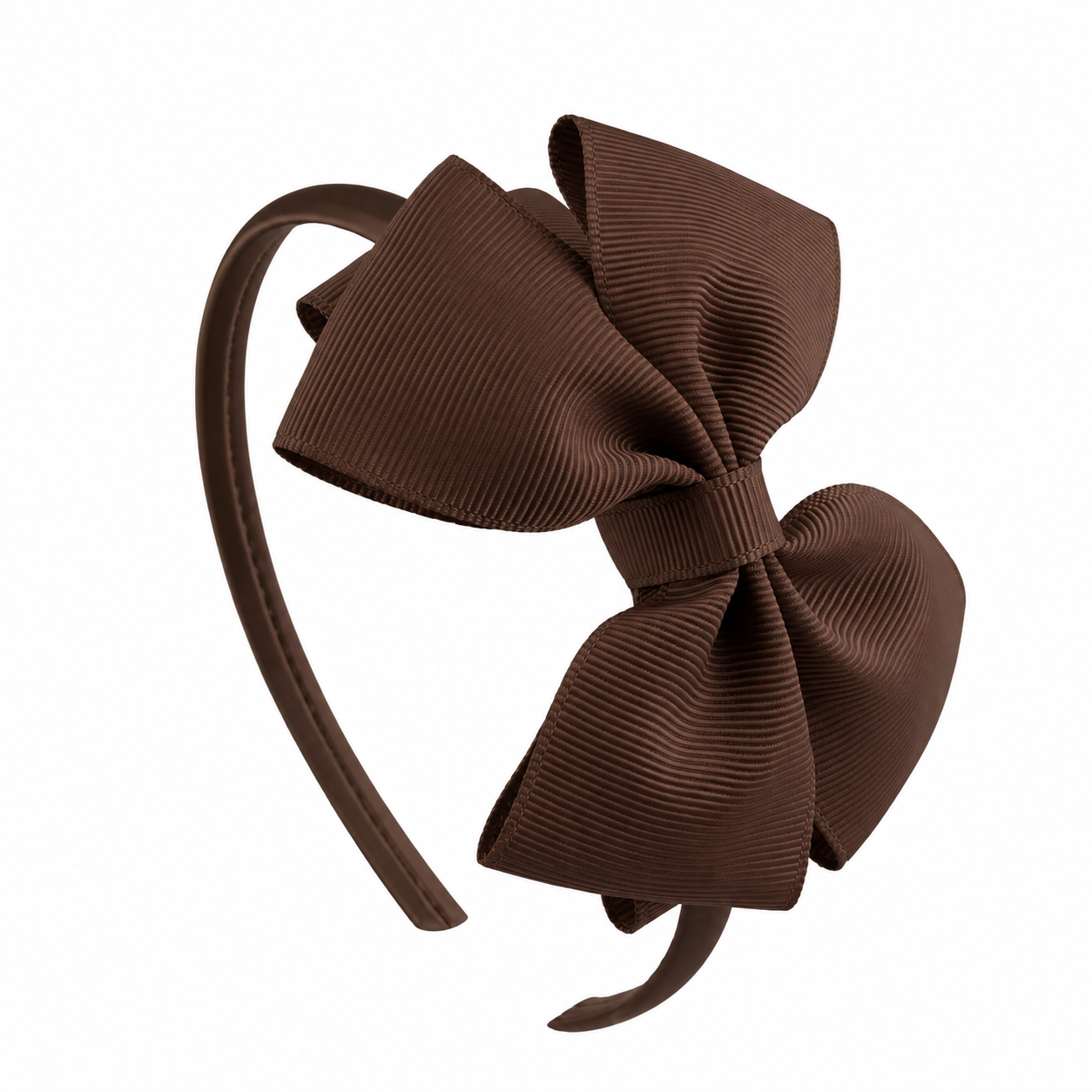 Girls Bow Headband Brown