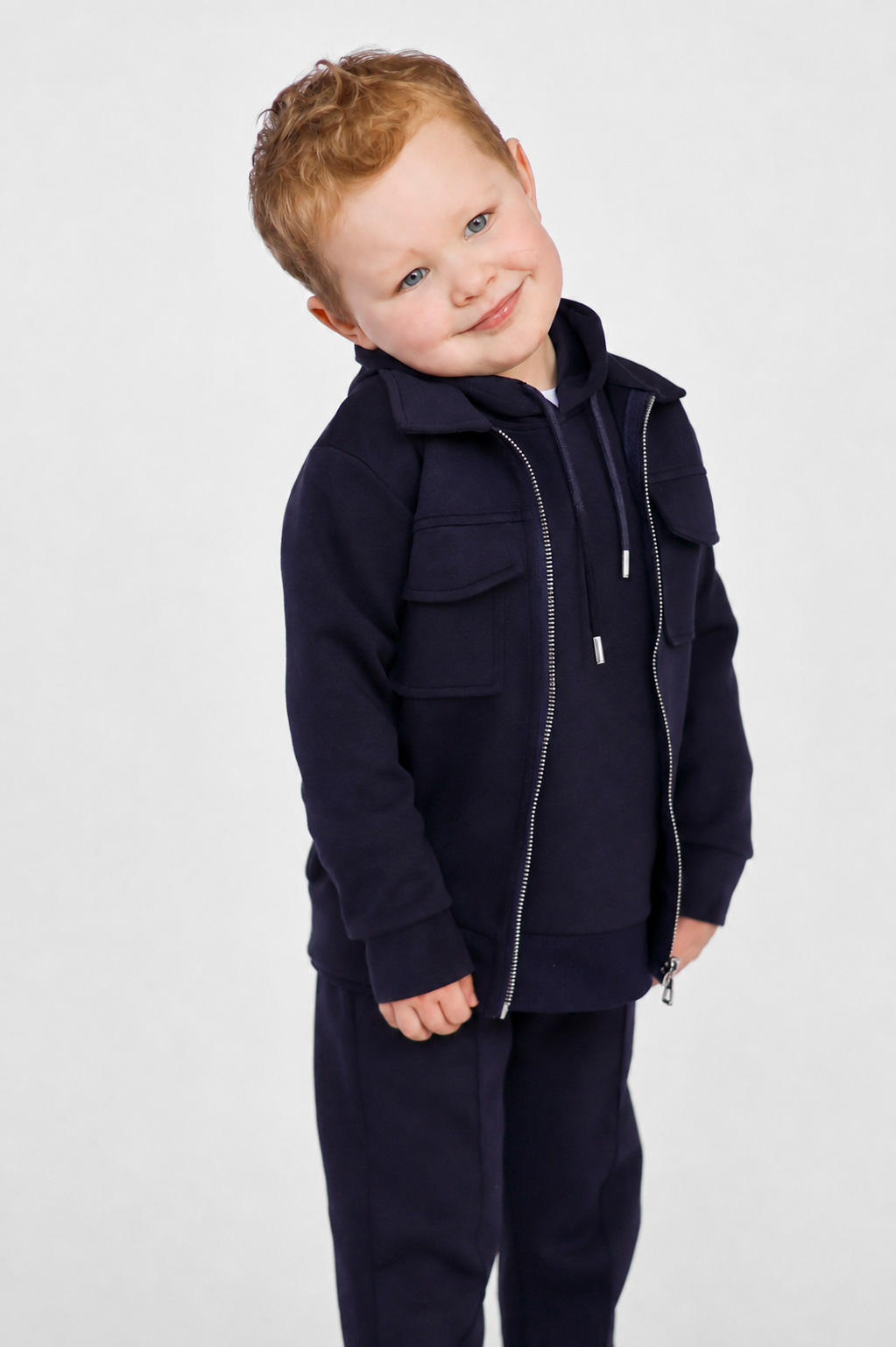 Stan Boys 3 Piece Smart Tracksuit Navy