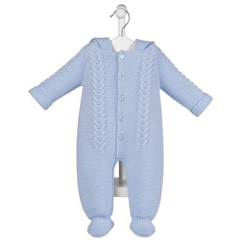 A4290 Knitted Pram Suit Blue