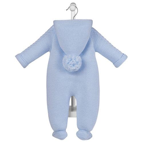 A4290 Knitted Pram Suit Blue