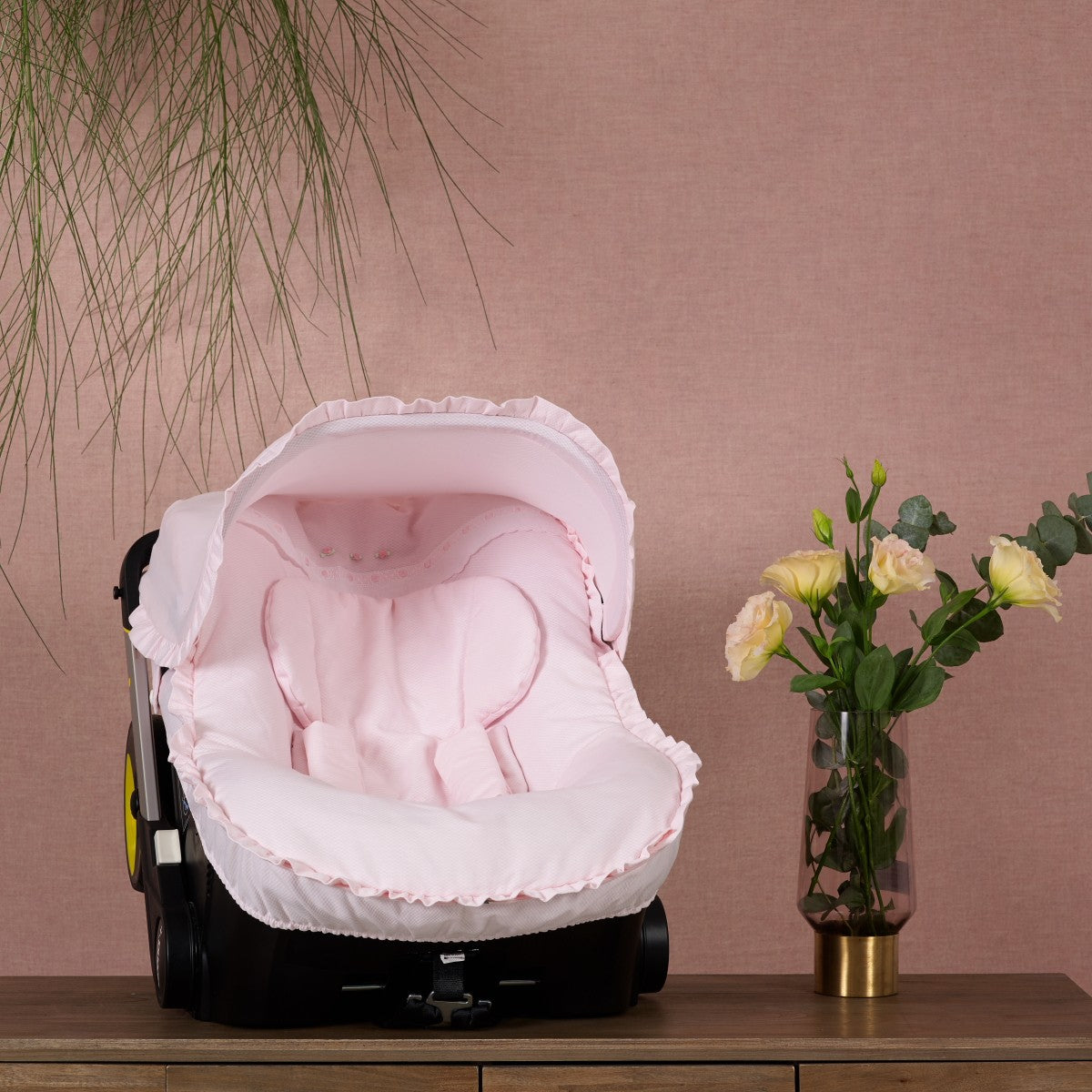072227 Rose Bud Pink Car Seat Doona Cover