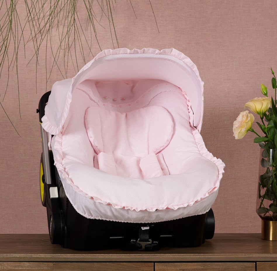 072227 Rose Bud Pink Car Seat Doona Cover