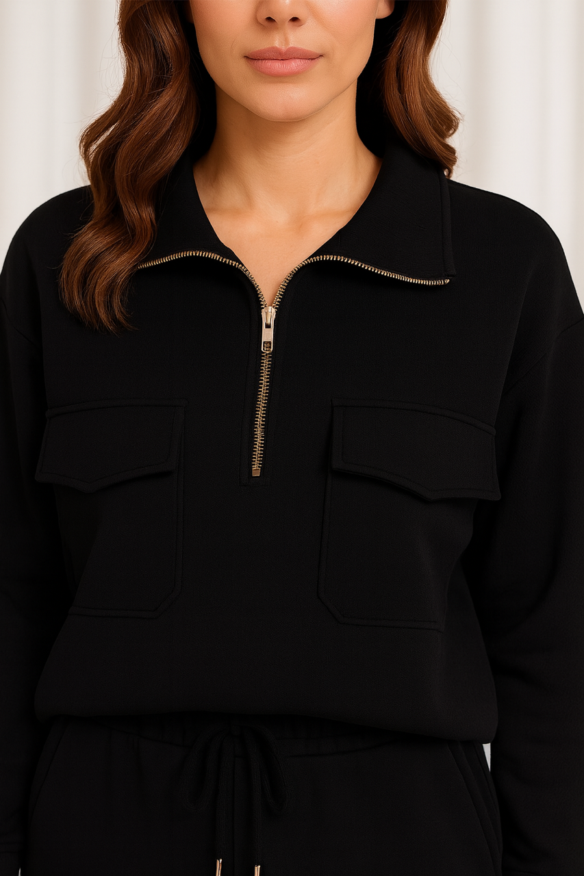 Gemma Women's Zip Through Co-ord Tracksuit Black