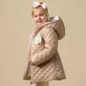 Caramelo Kids 0123118 Pearl Hooded Girls Padded Coat Pink - Girls Clothing  from Harris Kids UK